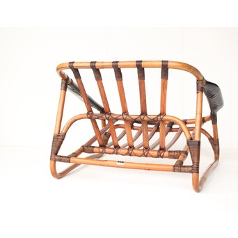 山川ラタン製作所 籐編肘掛椅子　U324 