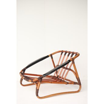 山川ラタン製作所 籐編肘掛椅子　U324 