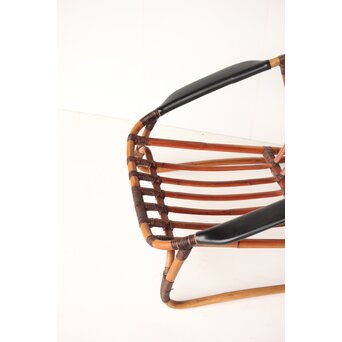 山川ラタン製作所 籐編肘掛椅子　U324 