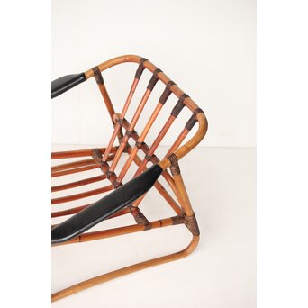 山川ラタン製作所 籐編肘掛椅子　U324 