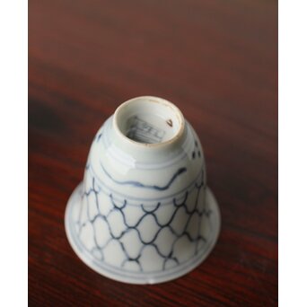 古伊万里 網手 煎茶碗 五客　P390 