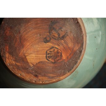 緑釉 玉露 僊掌 茶壺　P393 