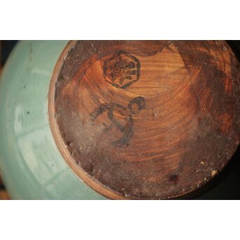 緑釉 玉露 僊掌 茶壺　P393 