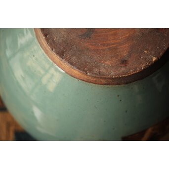 緑釉 玉露 僊掌 茶壺　P393 