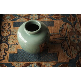 緑釉 玉露 僊掌 茶壺　P393 