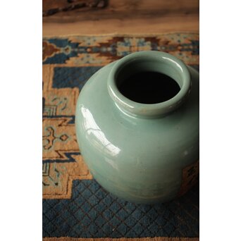 緑釉 玉露 僊掌 茶壺　P393 