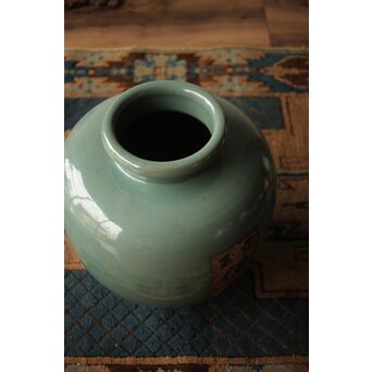 緑釉 玉露 僊掌 茶壺　P393 