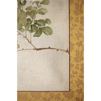 六人部暉峰【薔薇】額装　Z400 