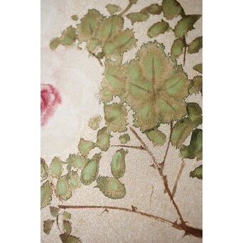 六人部暉峰【薔薇】額装　Z400 