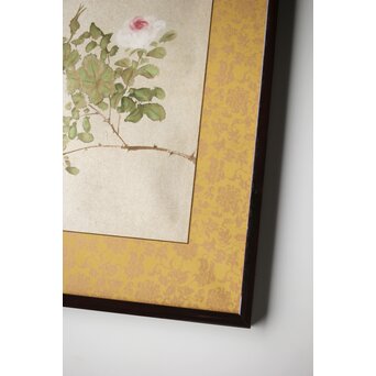 六人部暉峰【薔薇】額装　Z400 