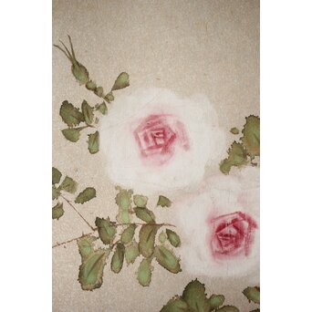 六人部暉峰【薔薇】額装　Z400 