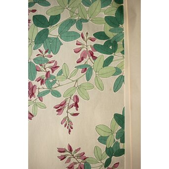 河原崎奨堂 木版画 芸艸堂版【紫陽花/花菖蒲/萩/山茶花】4枚　Z401 