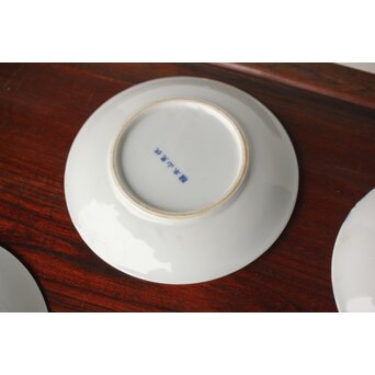 杉浦非水デザイン【響】図変わり 市松印判皿 5枚　P394 