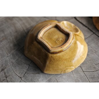 萬古焼 ふくら雀 小皿五客　P395 