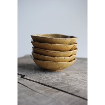 萬古焼 ふくら雀 小皿五客　P395 