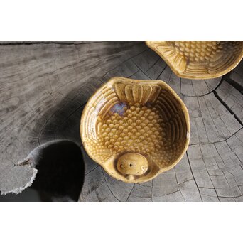 萬古焼 ふくら雀 小皿五客　P395 