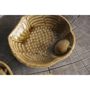 萬古焼 ふくら雀 小皿五客　P395 