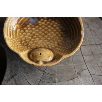 萬古焼 ふくら雀 小皿五客　P395 