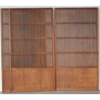 岐阜系 腰高細格子建具 3枚1組　L1083