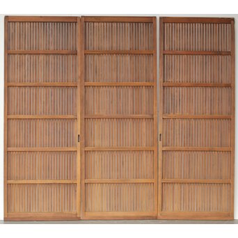 細身 平格子戸 3枚1組　L1084 ウラ