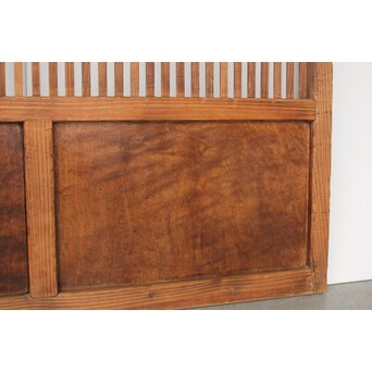 2分割 クリアガラス格子戸 2枚1組　L1085 堅木でしょうか　程よい光沢感