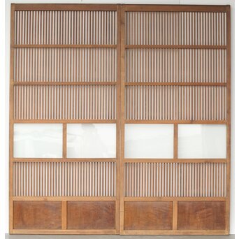 2分割 クリアガラス格子戸 2枚1組　L1085 ウラ