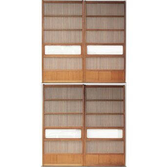 クリアガラス格子戸 4枚1組　L1086YD ウラ　4枚並べて