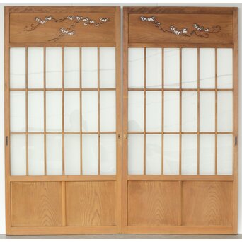 蔦模様 ガラス戸 3枚1組　GD0169YD AB　表