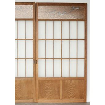 蔦模様 ガラス戸 3枚1組　GD0169YD 