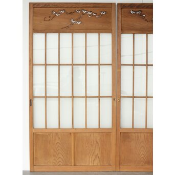 蔦模様 ガラス戸 3枚1組　GD0169YD 