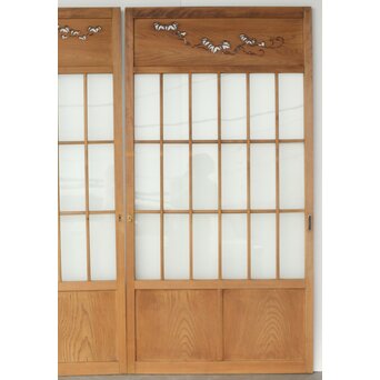 蔦模様 ガラス戸 3枚1組　GD0169YD 