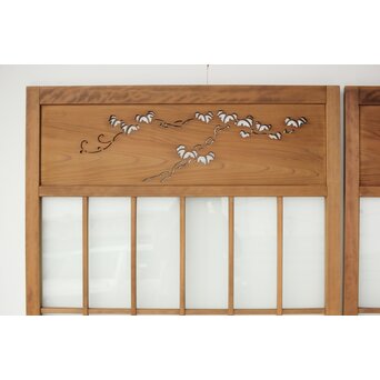 蔦模様 ガラス戸 3枚1組　GD0169YD 