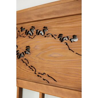 蔦模様 ガラス戸 3枚1組　GD0169YD 