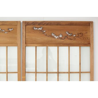 蔦模様 ガラス戸 3枚1組　GD0169YD 