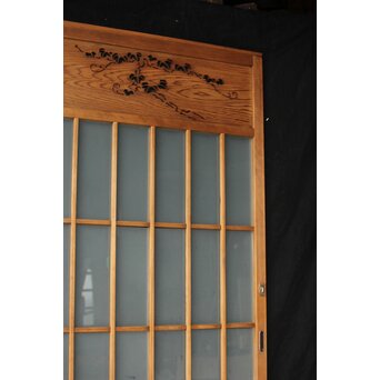 蔦模様 ガラス戸 3枚1組　GD0169YD 