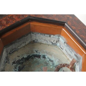 寄木の八角火鉢/瓶掛　X405 