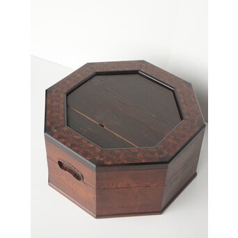 寄木の八角火鉢/瓶掛　X405 