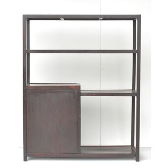 明清家具紅木紫檀意 唐木 博古架 違棚/飾棚　X406 背面はざっくりとした作りです