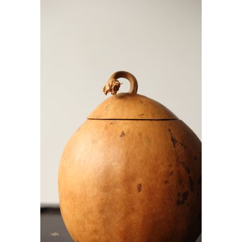 音羽山六 弥竹林造 瓢水指 共箱　U326 