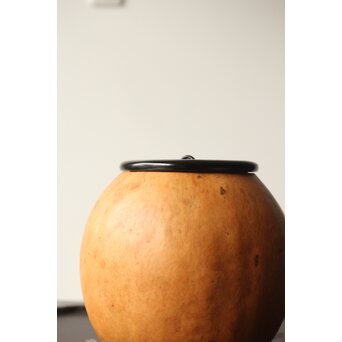 音羽山六 弥竹林造 瓢水指 共箱　U326 