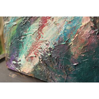 月形那比古『山』油彩 サイン有　Z402 