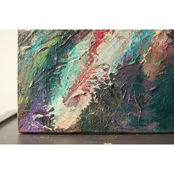 月形那比古『山』油彩 サイン有　Z402 