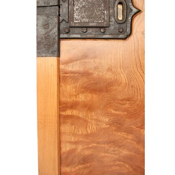 上杢 欅一枚板蔵戸　W093Y 