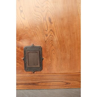 上杢 欅一枚板蔵戸　W093Y 