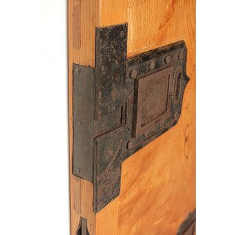 上杢 欅一枚板蔵戸　W093Y 