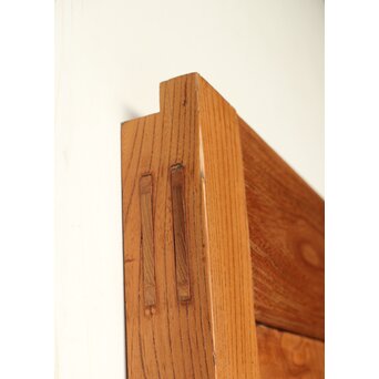 上杢 欅一枚板蔵戸　W093Y 