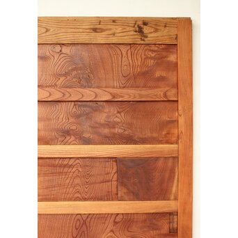 上杢 欅一枚板蔵戸　W093Y 