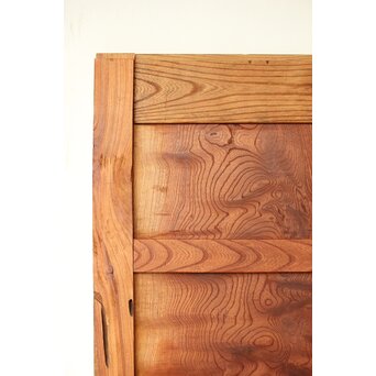 上杢 欅一枚板蔵戸　W093Y 