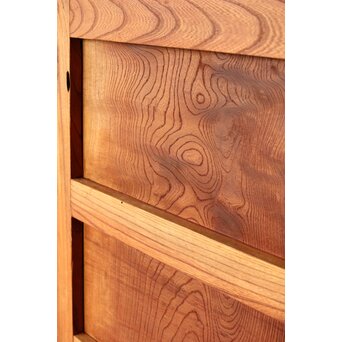 上杢 欅一枚板蔵戸　W093Y 