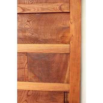 上杢 欅一枚板蔵戸　W093Y 